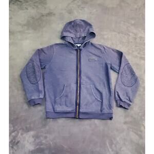 Lacoste Youth Boys Size 10 Blue Alligator Crocodile Logo Hooded Jacket C24-43